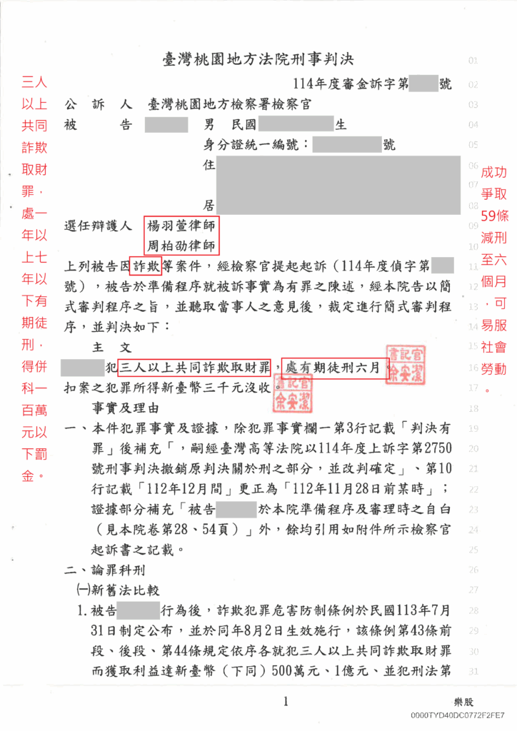 【成功案例分享】誤信假投資淪詐團車手 成功爭取量刑減輕 【成功案例分享】誤信假投資淪詐團車手 成功爭取量刑減輕